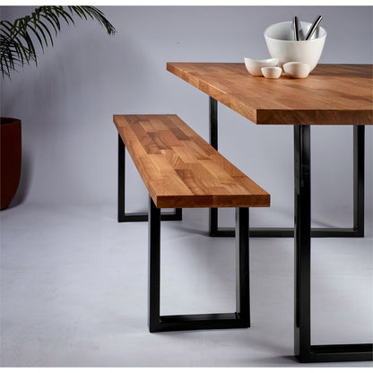 Rapidhome Black Rio Steel Bench Seat Leg - 30 x 45 x 6cm