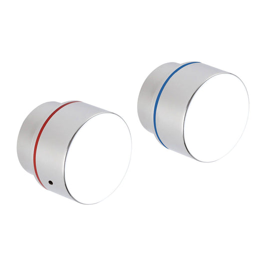 Shaw Mason Chrome Round Jumper Valve Wall Top Assembly - 160 x 60 x 80mm - Pair