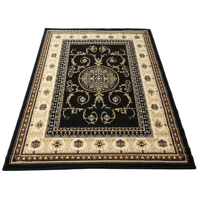 The Estate Collection Black Antalya Rug - 160 x 225cm
