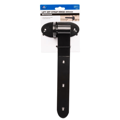 Zenith Lift Off Strap Hinge - 300mm - Matte Black