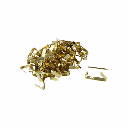 Everhang Brass Plated Picture Hanging Hook - 8kg - 100 Pack