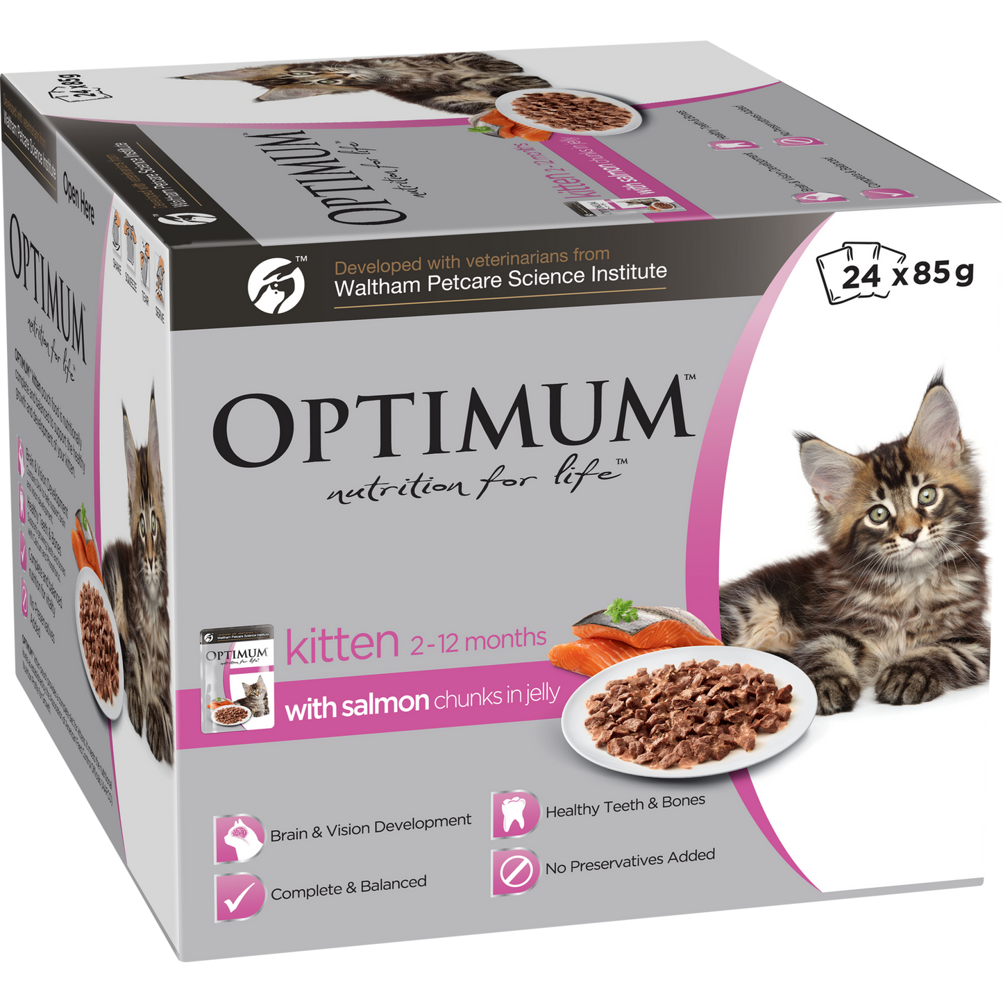 Optimum Kitten Wet Food - 85g - 24 Pack