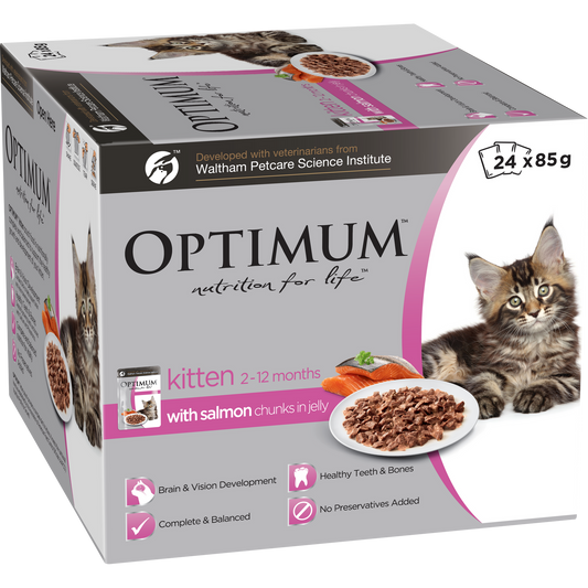 Optimum Kitten Wet Food - 85g - 24 Pack