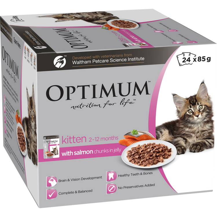 Optimum Kitten Wet Food 85g x 24 Pack