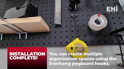 Everhang Pegboard Single Hooks 5 x 75mm 4 Pack - Silver