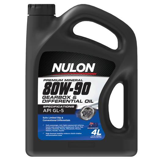 Nulon Manual Gearbox & Differential Oil - 80W-90 - 4L