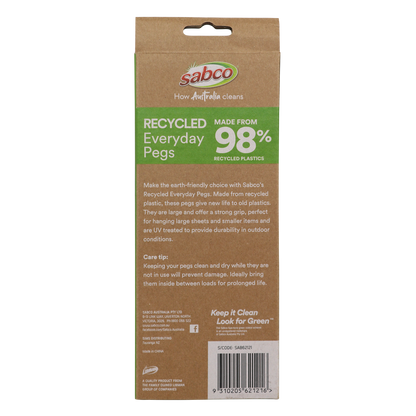 Sabco Everyday Pegs - 30 Pack - 90 x 235mm