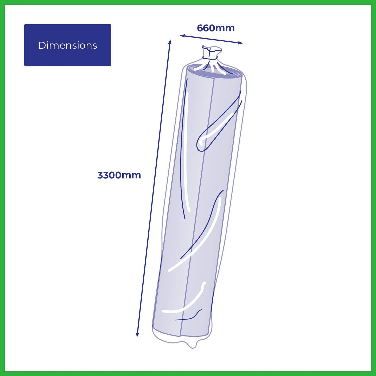 Packz Rug Storage Bag - 660 x 3300mm
