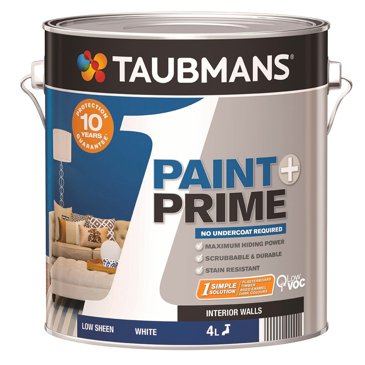 Taubmans 1 Paint+Prime - 4L