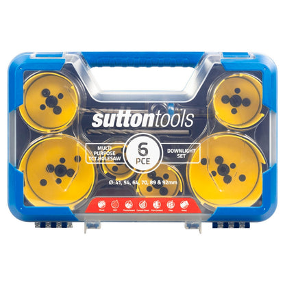 Sutton Tools Multi Purpose Downlight Holesaw Set - 6 Piece - 92mm