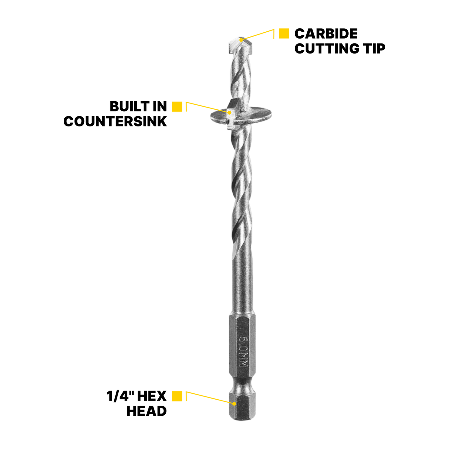 Kango Fibre Cement Countersink Drill Bit - 5 x 18mm