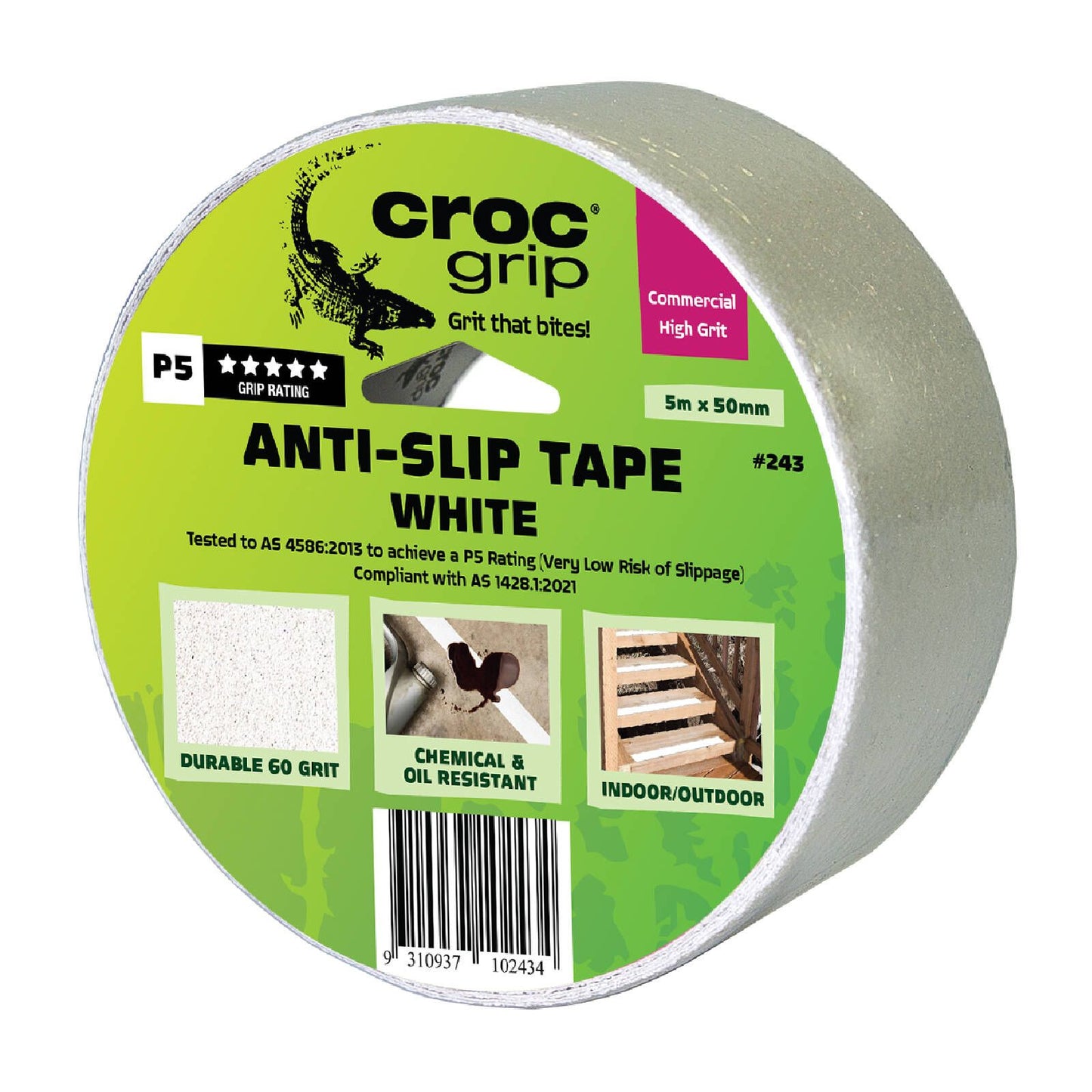 Croc Grip Anti Slip Tape - 5m x 50mm - White