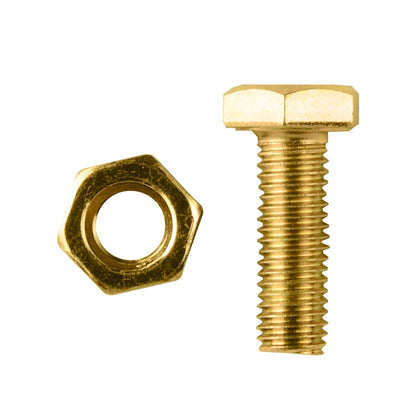 Pinnacle Hex Bolt and Nut - 1/4 x 3/4" - Yellow - 10 Pack