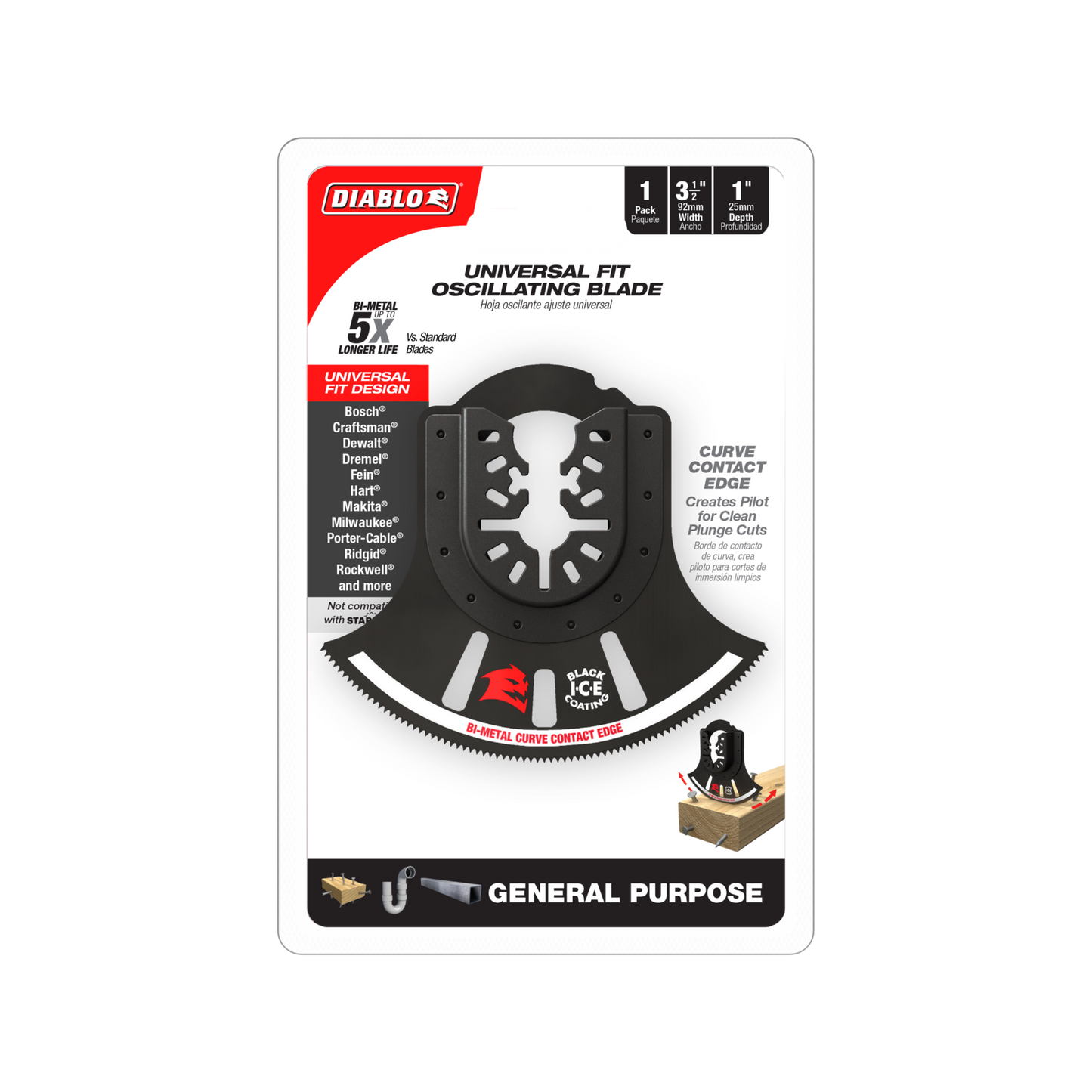 Diablo Bi Metal Multi Tool Blade - 92mm