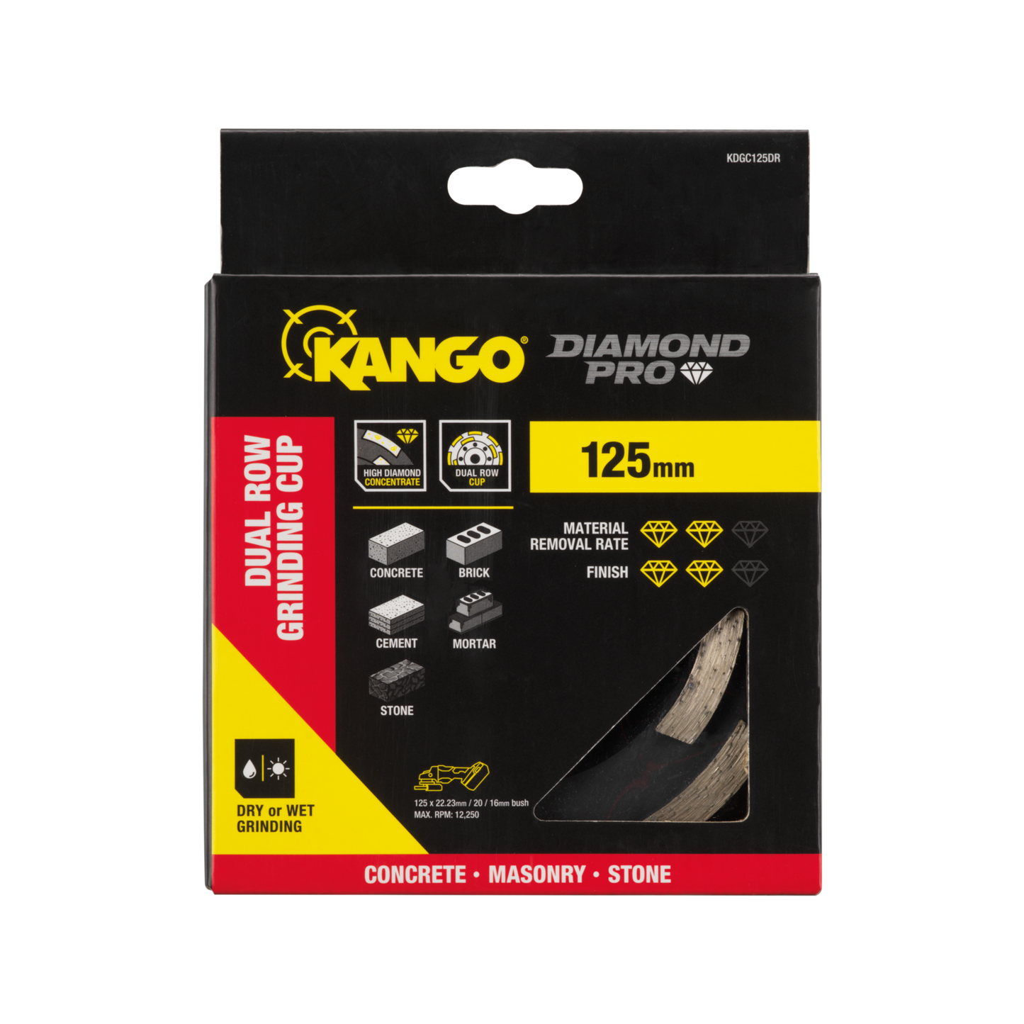 Kango Dual Row Diamond Grinding Cup - 125mm