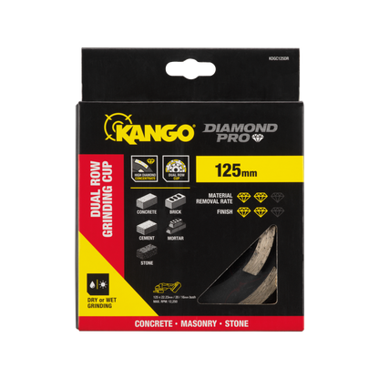 Kango Dual Row Diamond Grinding Cup - 125mm