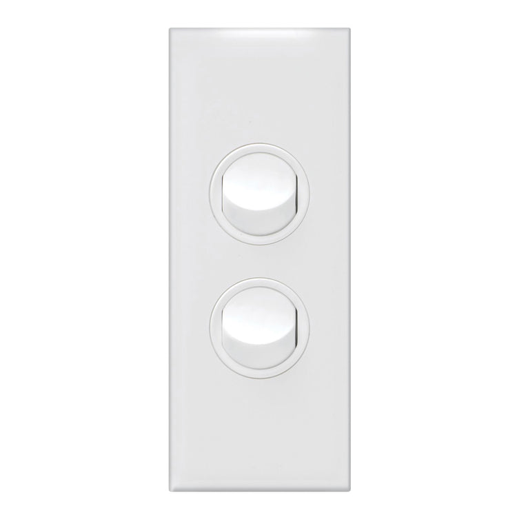 HPM Architrave Switch 2 Gang 10AX