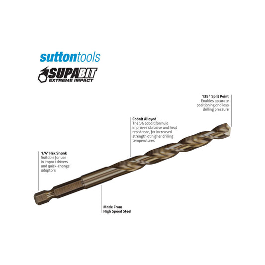 Sutton Tools Supabit Impact Drill Bit - 7mm