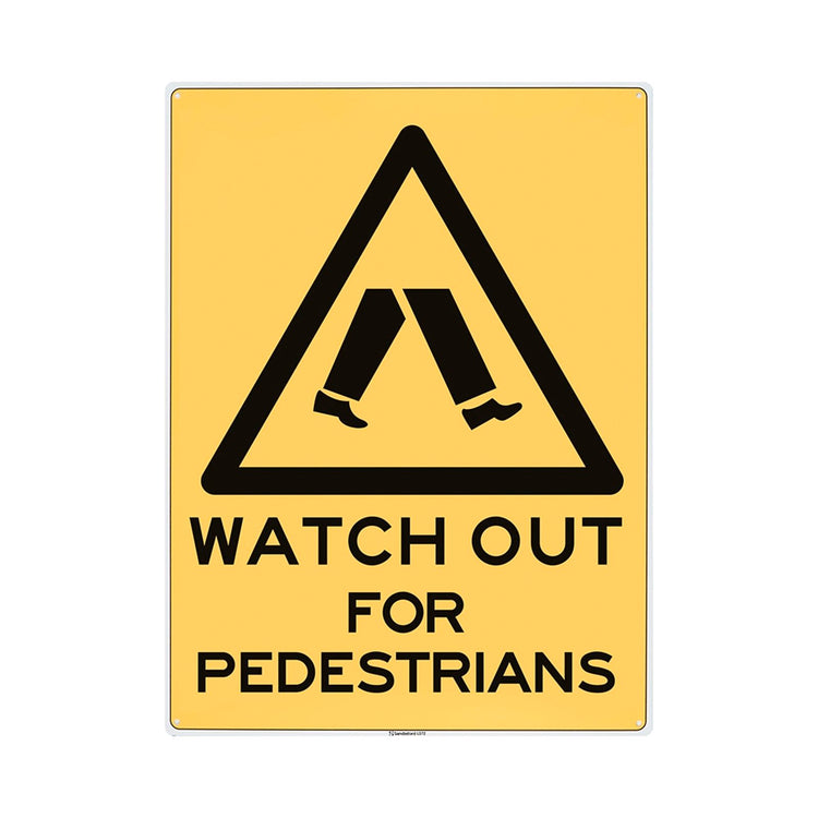 Sandleford Watch for Pedestrians Plastic Sign - 450 x 600mm
