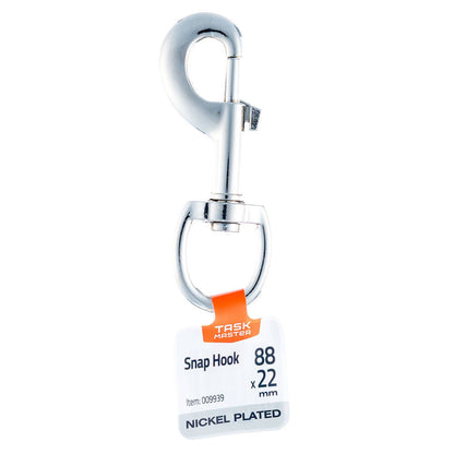 Taskmaster Snap Hook - 88 x 22mm - Nickel