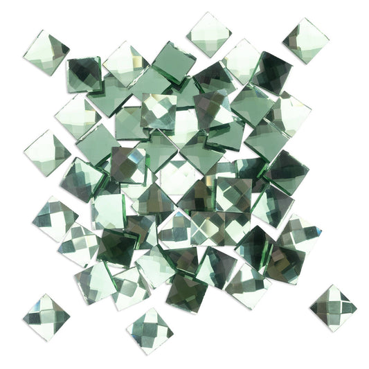 Mandala Art Green Diamond Mosaic Mirror - 63 Tiles - 15 x 4mm