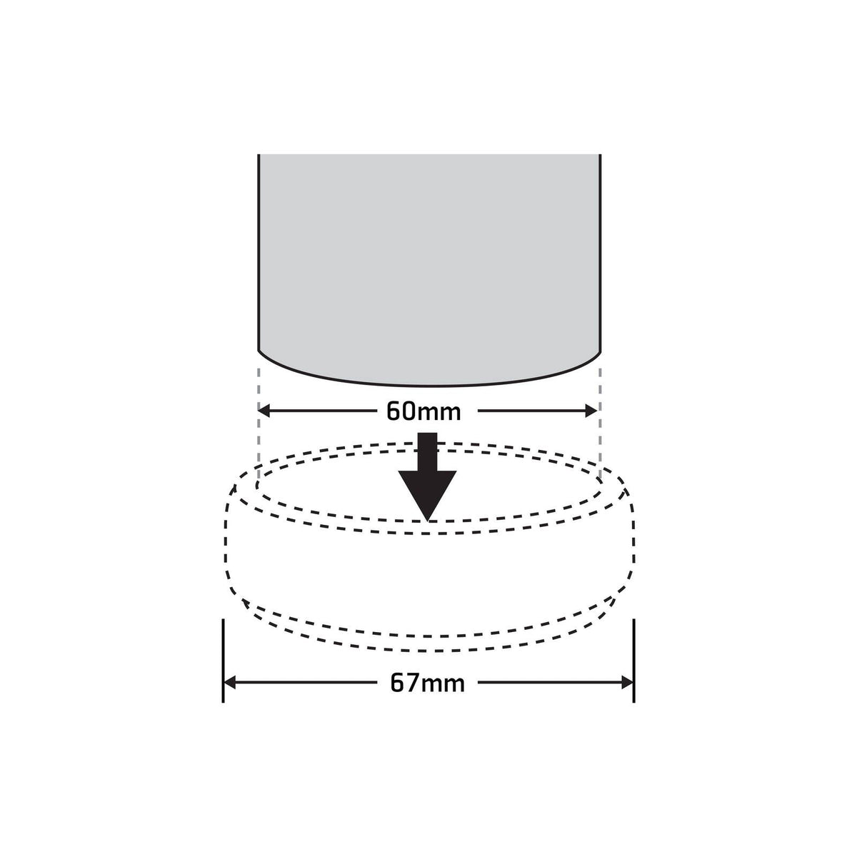 Surface Gard Black Non Slip Castor Cup 60mm 4 Pack