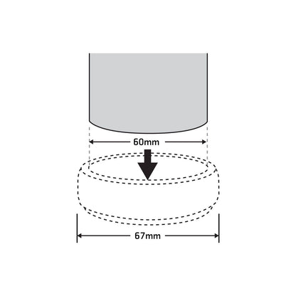 Surface Gard Black Non Slip Castor Cup - 60mm - 4 Pack