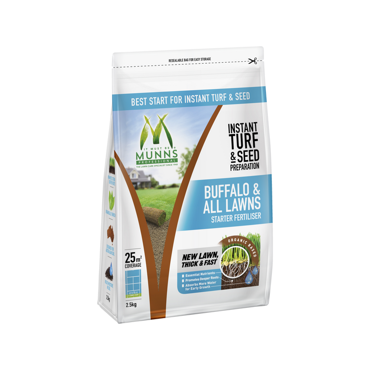 Munns Professional Buffalo & All Lawns Starter Fertiliser 2.5kg