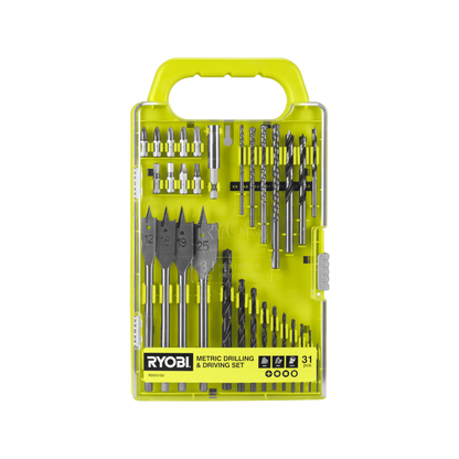 Ryobi Metric Drill and Drive Set - RDD31S2 - 159 x 35 x 279mm - 31 Piece