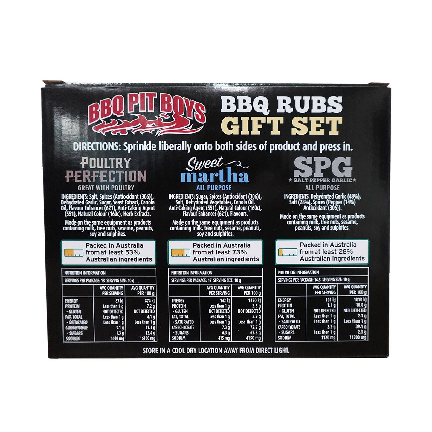 BBQ Pit Boys Gift Set - 3 Pack - 175 x 135 x 60mm