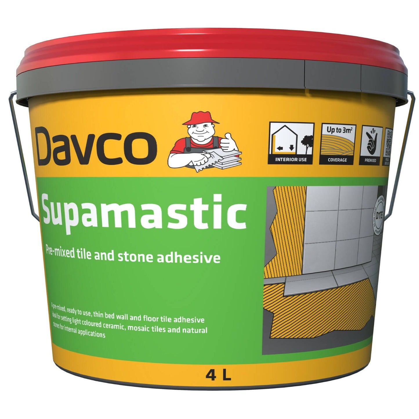 Davco Supamastic Tile Adhesive - 4L