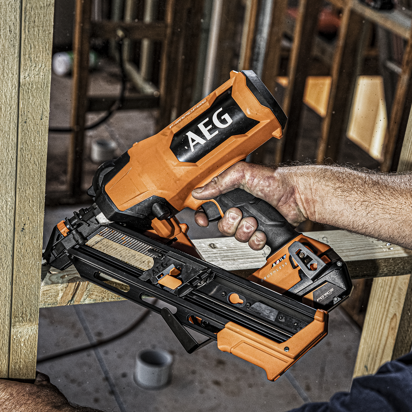 AEG F-RAPID Framing Nailer Kit - 10GA - 5Ah