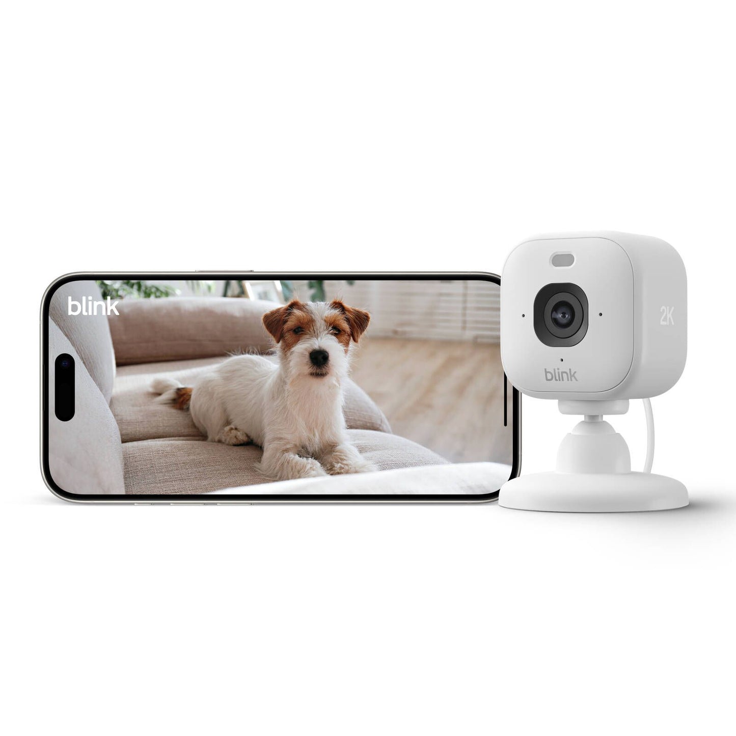 Blink Mini 2K Security Camera - 51 x 51mm - 2 Pack - White