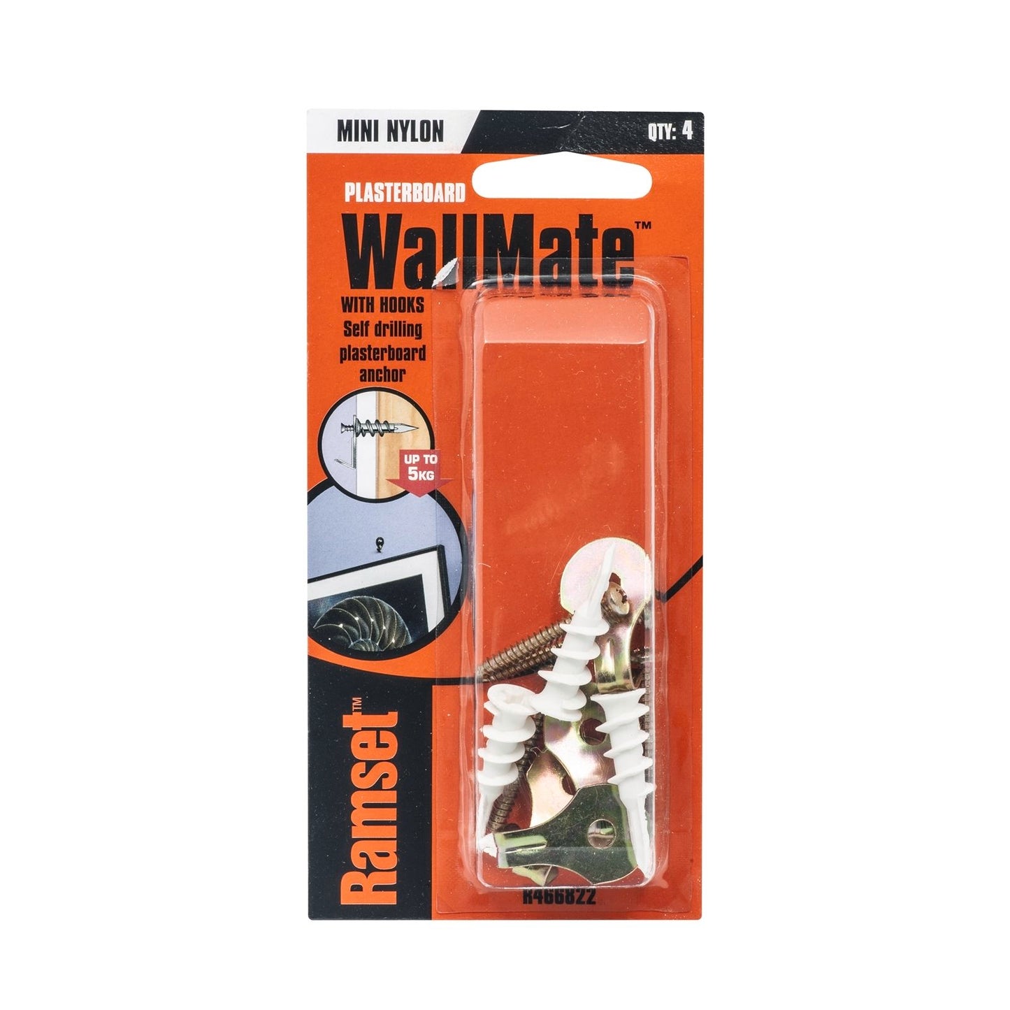 Ramset Wallmate Anchor - 10 x 33mm - 4 Pack