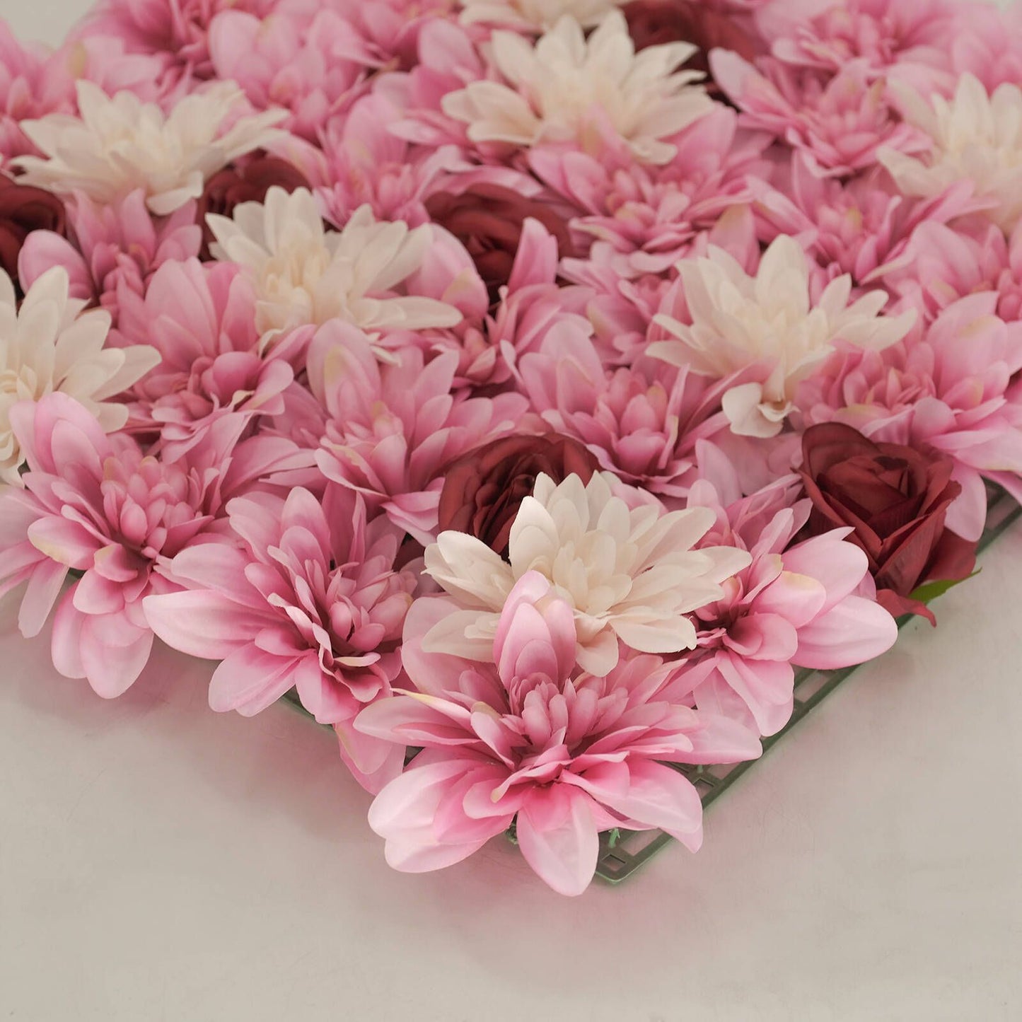 Un Real Dahlia Rose Flower Hedge Tile - 50 x 50cm