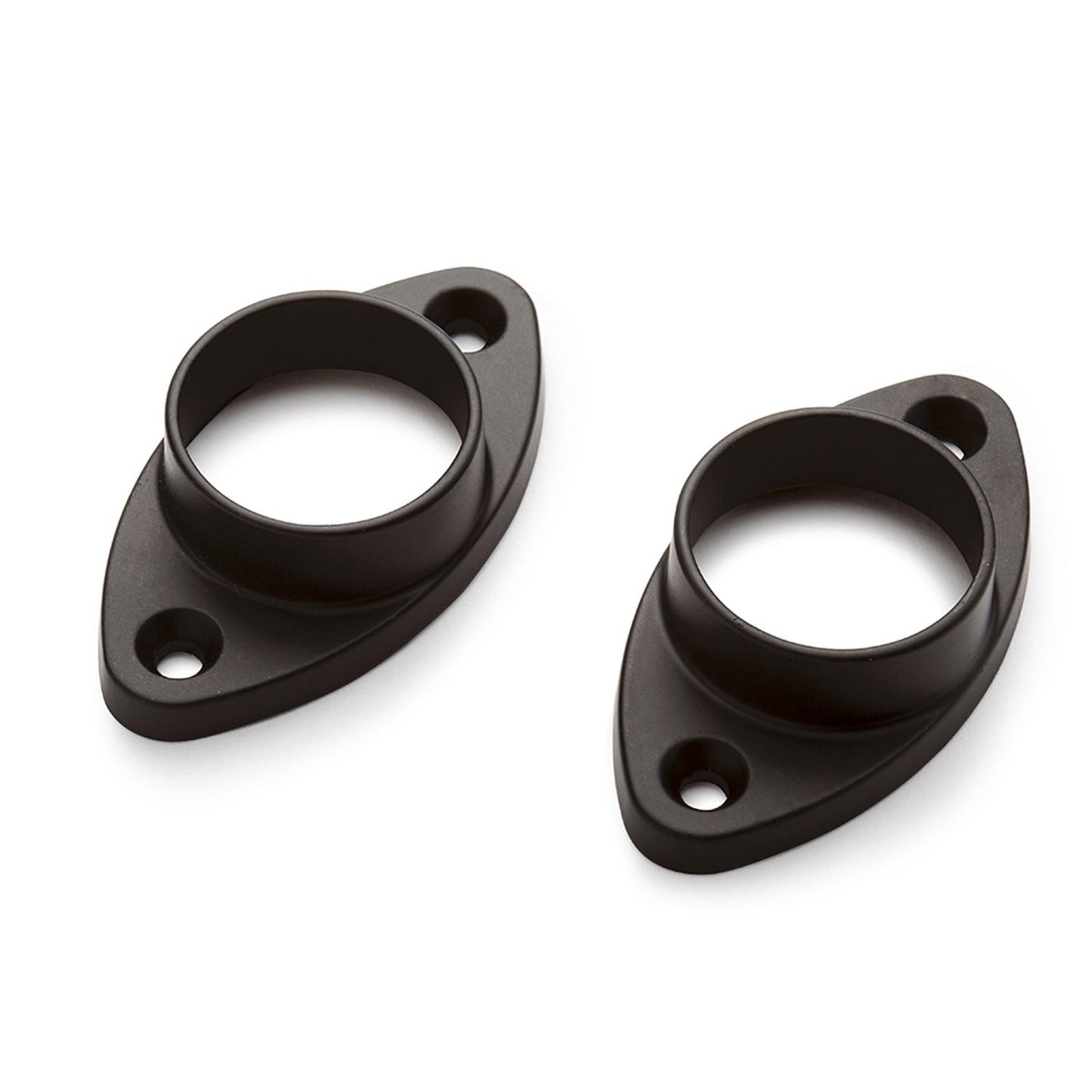 Sandleford Black Rod Fitting Oval Flange - 25mm - 2 Pack