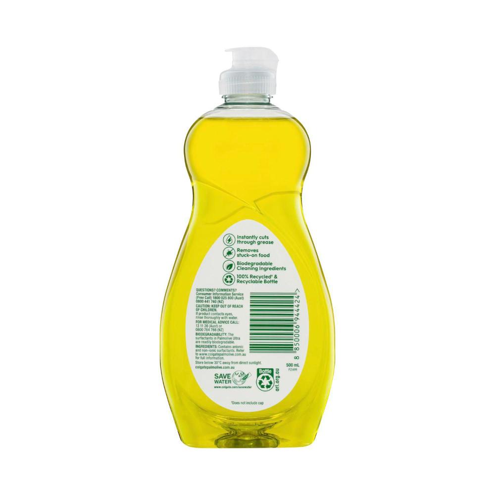 Palmolive Ultra Strength Concentrate Antibacterial Dishwashing Liquid Lemon - 500mL