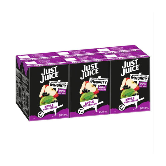 Just Juice 100% Juice Apple Blackcurrant 200ml - 6 Pack