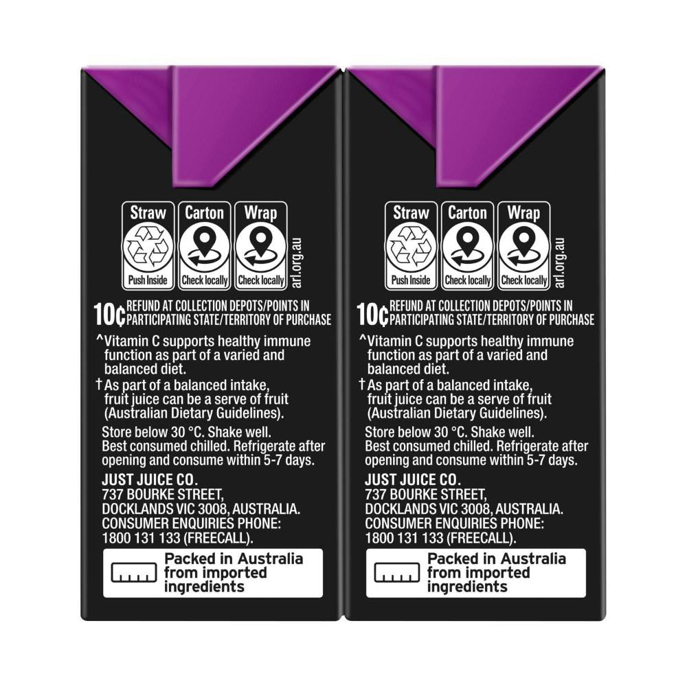 Just Juice 100% Juice Apple Blackcurrant 200ml - 6 Pack
