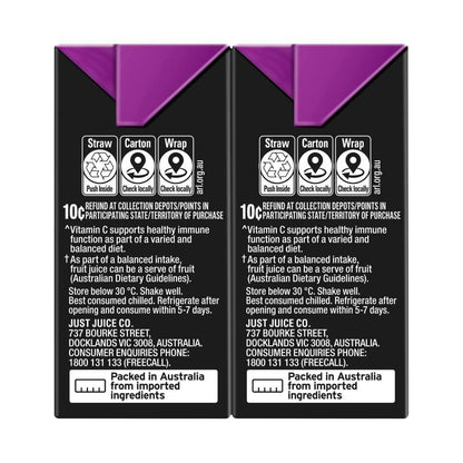 Just Juice 100% Juice Apple Blackcurrant 200ml - 6 Pack