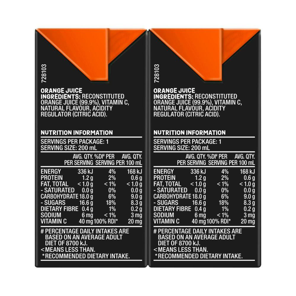 Just Juice 100% Juice Orange 200ml - 6 Pack