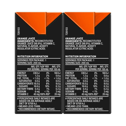 Just Juice 100% Juice Orange 200ml - 6 Pack
