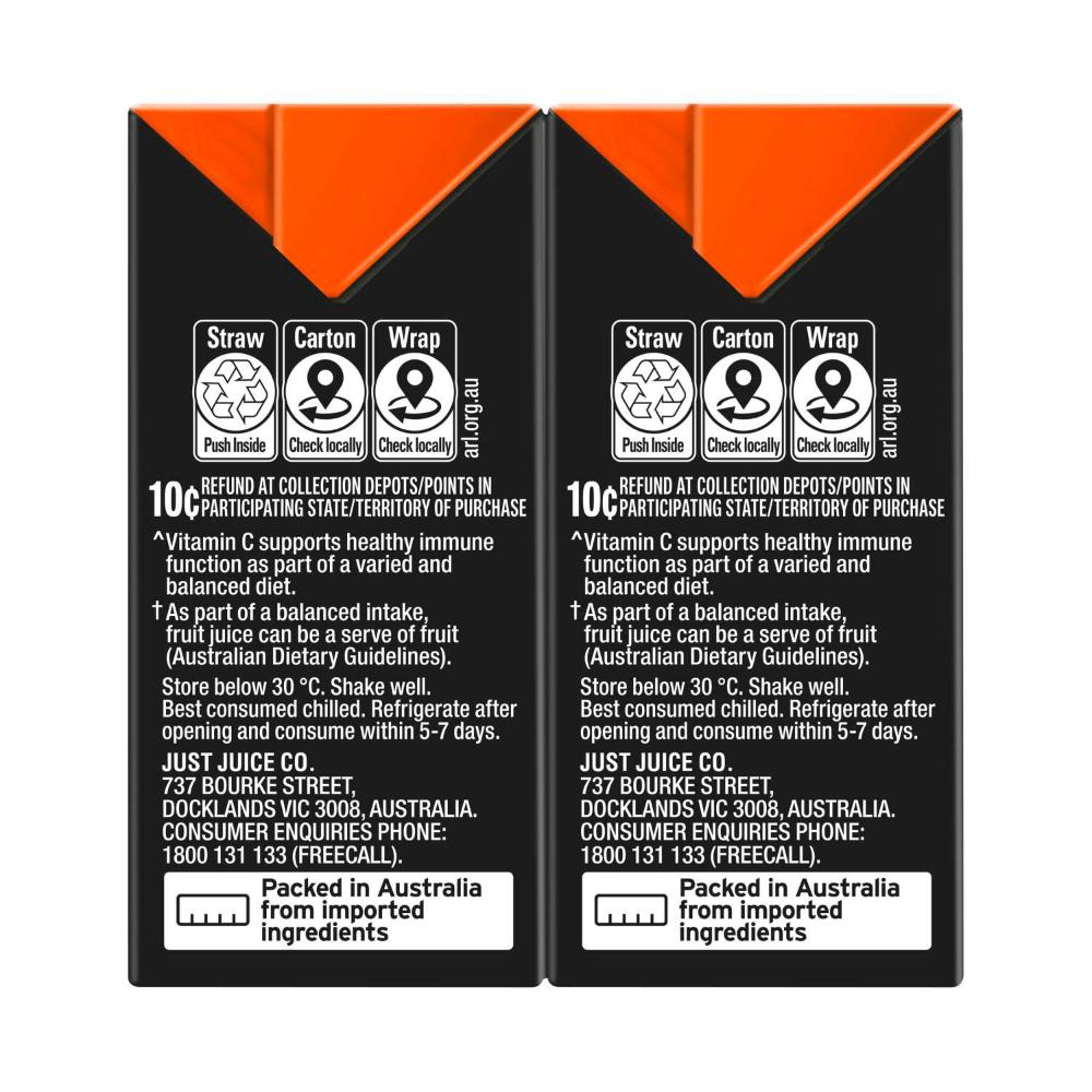 Just Juice 100% Juice Orange 200ml - 6 Pack