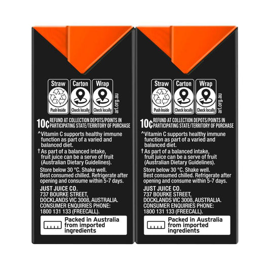 Just Juice 100% Juice Orange 200ml - 6 Pack