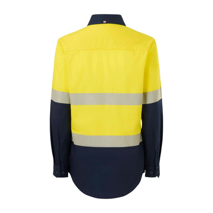 Citeco Womens Long Sleeve Shirt - Size 8 - Yellow Navy