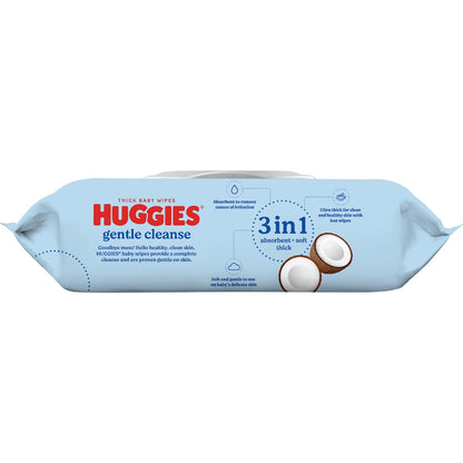 Huggies Glentle Cleanse Baby Wipes Coconut Oil 80 Pack