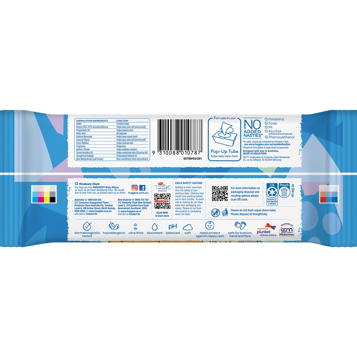 Huggies Thick Baby Wipes Coconut Oil 80 Pack