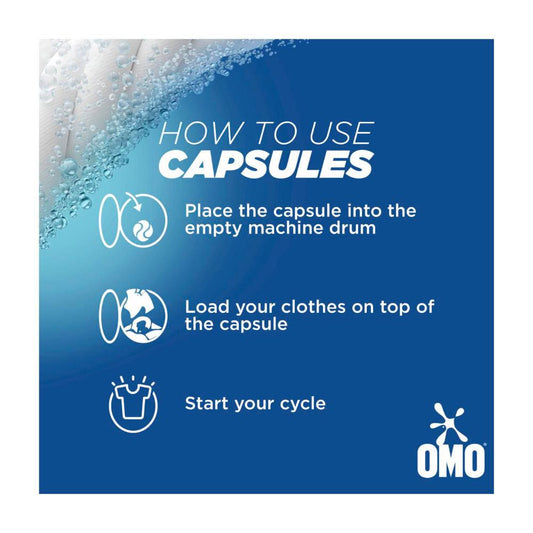 OMO 3 In 1 Laundry Capsules Active - 17 each
