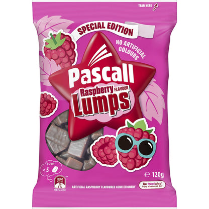 Pascall Chocolate Raspberry Lumps Bites Snack & Share Bag 120g