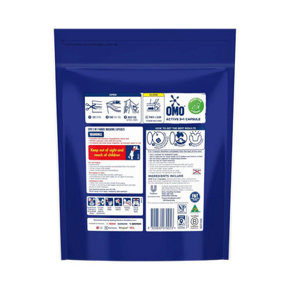 OMO Active ean 3 in 1 Laundry Capsules 50 Washes - 50 pack